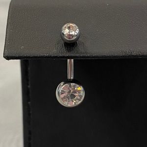 Clear Jewel Belly Button Ring